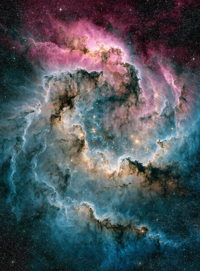 A Vast Cosmic Nebula Cloud Formation In Deep Outer