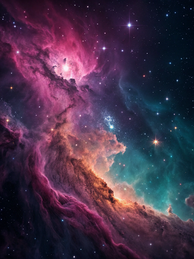 A Vast Cosmic Nebula Cloud Formation In Deep Outer (1)