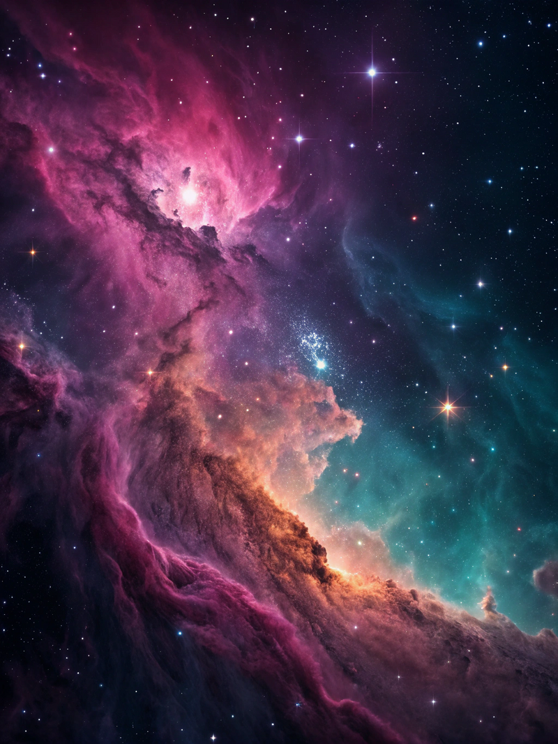 A Vast Cosmic Nebula Cloud Formation In Deep Outer (1)