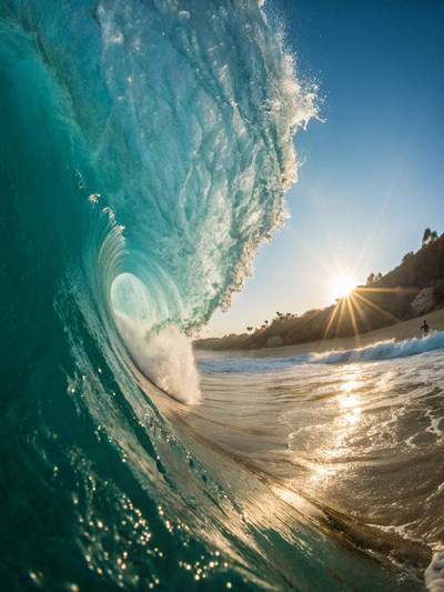 View From Inside The Barrel Of A Large Ocean Wave